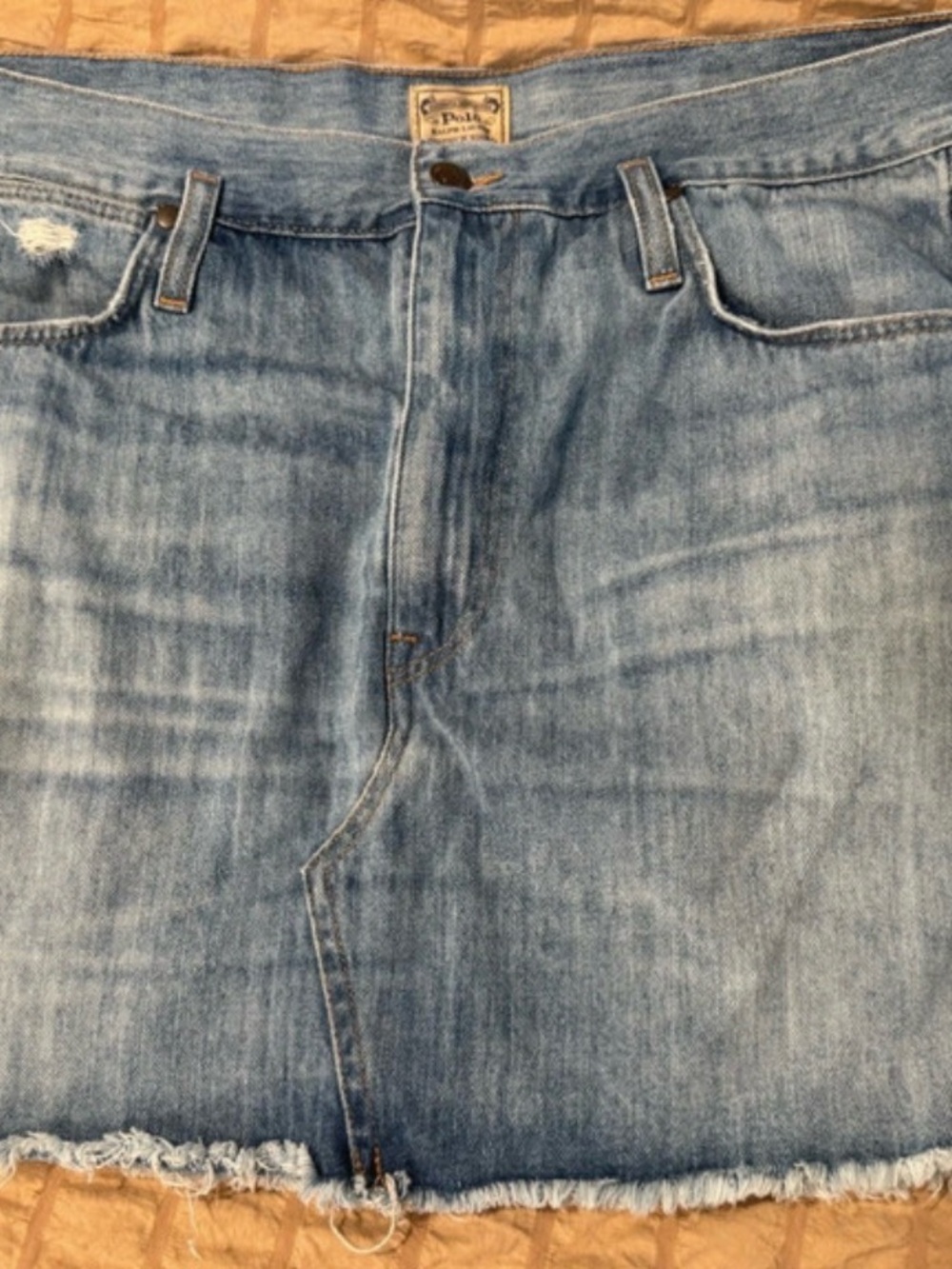 Polo by Ralph Lauren Light Blue Washed Denim Mini Skirt